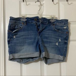 Aeropostale ripped jean shorts